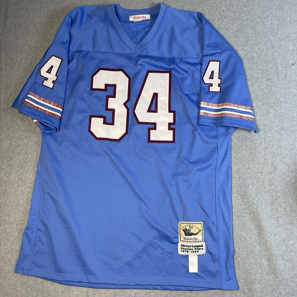 MITCHELL & NESS NFL LEGACY 1980 HOUSTON OILERS EARL CAMPBELL JERSEY SZ 54